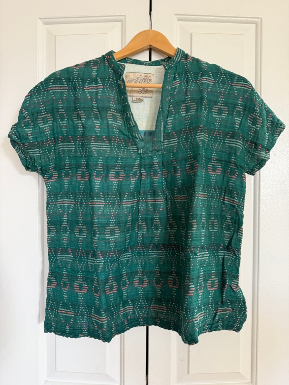 Ace & Jig shirt in Emerald - Sz S